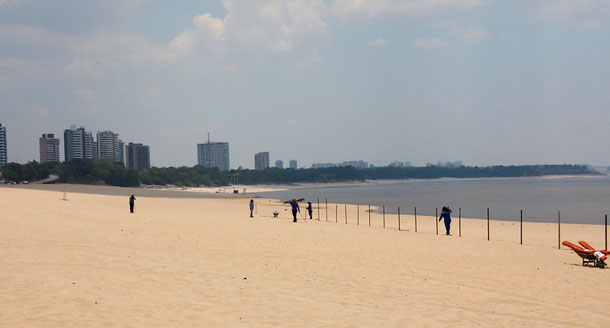 Praia Da Ponta Negra Recebe Cerquite Para Delimita O F Sica Da