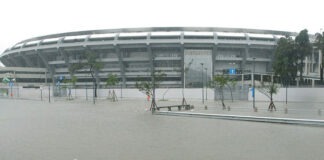 Entorno do Maracanã, alagado/Foto: Severino Silva(AE)