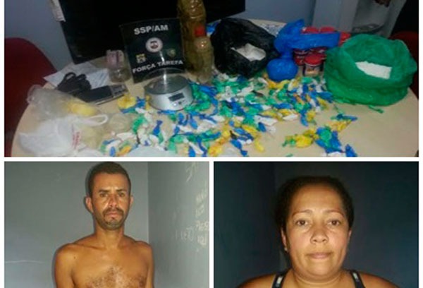 Irmãos jander e Cláudia presos com drogas/Fotos: SSP
