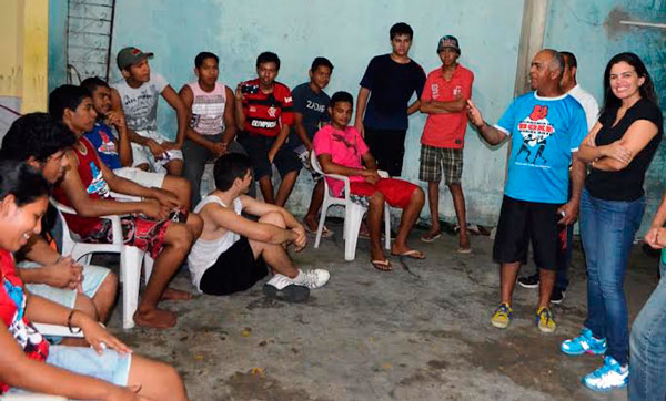Secretária Alessandra visita projeto Boxe Norte, em Manaus/Foto: Emanuel Siqueira