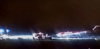 Avião da Avianca pousa no aeroporto de Brasília/Foto: Reprodução TV Globo