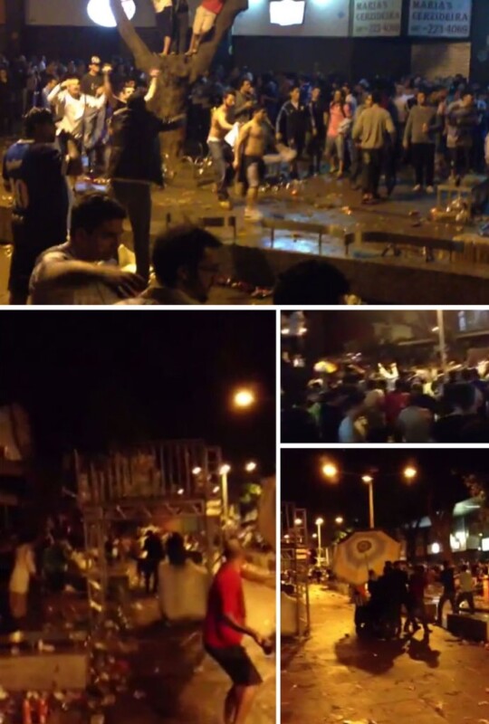 Brasileiros e argentinos brigam em BH