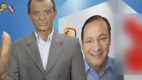 Candidato quebra mandioca em progra político, em MT