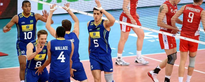Brasil faz 3 a 0 na Rússia e assegura vaga na semi de vôlei