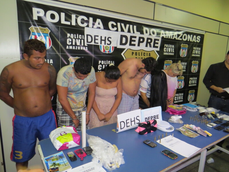 Operação 'Redondo'da Polícia Civil predne sete pesoas envolvidas em crimes, em Manaus