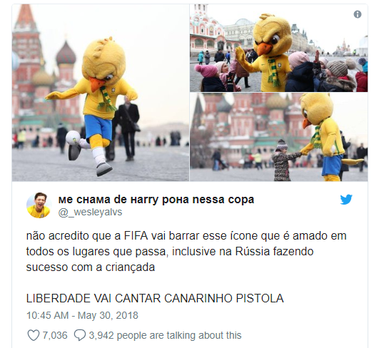 Canarinho Pistola sai pelas ruas de Viena e faz sucesso com a criançada  local, seleção brasileira