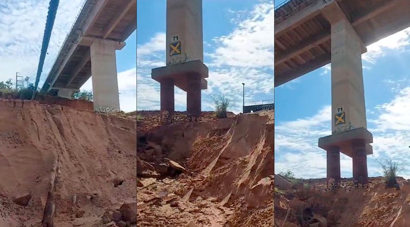 Ponte-Rio-Negro erosão