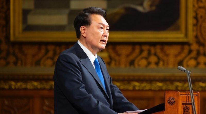 O presidente da Coreia do Sul, Yoon Suk Yeol