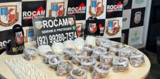 Grupo criminoso foge ao ver a chegada da ROCAM e deixa drogas para trás no São Geraldo