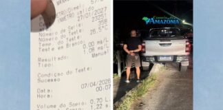 Motorista embriagado com pistola 9mm é detido após bater carro durante “racha” no Novo Aleixo
