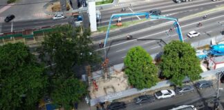Obras da nova passarela causam interdição temporária na plataforma Santos Dumont