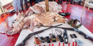 Mais de 350 quilos de pescado e carne de caça ilegal são apreendidos em Codajás