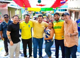 Renato Junior visita Ruas da Copa e destaca tradição mantida pelas comunidades de Manaus