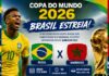 Brasil estreia contra Marrocos na Copa do Mundo 2026 neste sábado, 13
