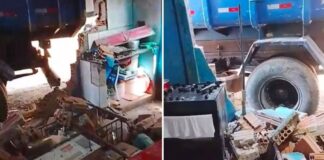 Caçamba da limpeza invade casa e deixa moradora ferida no Amazonas