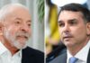 Pesquisa aponta Lula à frente de Flávio Bolsonaro no primeiro e no segundo turno