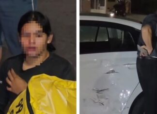 Entregadora por aplicativo fica ferida após colisão com táxi na Grande Circular
