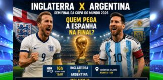 Inglaterra e Argentina disputam vaga na final da Copa do Mundo contra a Espanha