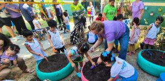 Creche da prefeitura premiada pelo FNDE inaugura horta Panc e composteira no Igarapé do 40