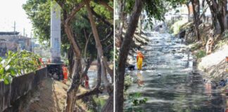 Manaus intensifica limpeza da avenida Brasil e do igarapé do Franco
