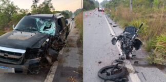 Duas pessoas morrem em acidente na BR-174 após retornarem da Festa do Cupuaçu