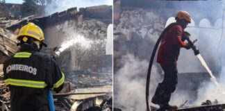 Incêndio destrói casa em Itacoatiara e deixa morador ferido