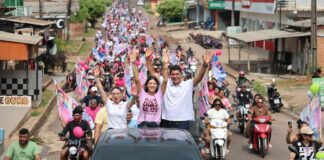 Em clima de festa, Mayra Dias é recebida com grande carreata em Itacoatiara