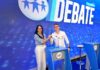 No debate, Dra. Shádia reforça atuação ao lado de David e apresenta plano para zerar fila do Sisreg